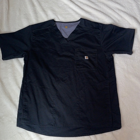 Carhartt mens c16418 black scrub top size large - Picture 1 of 7